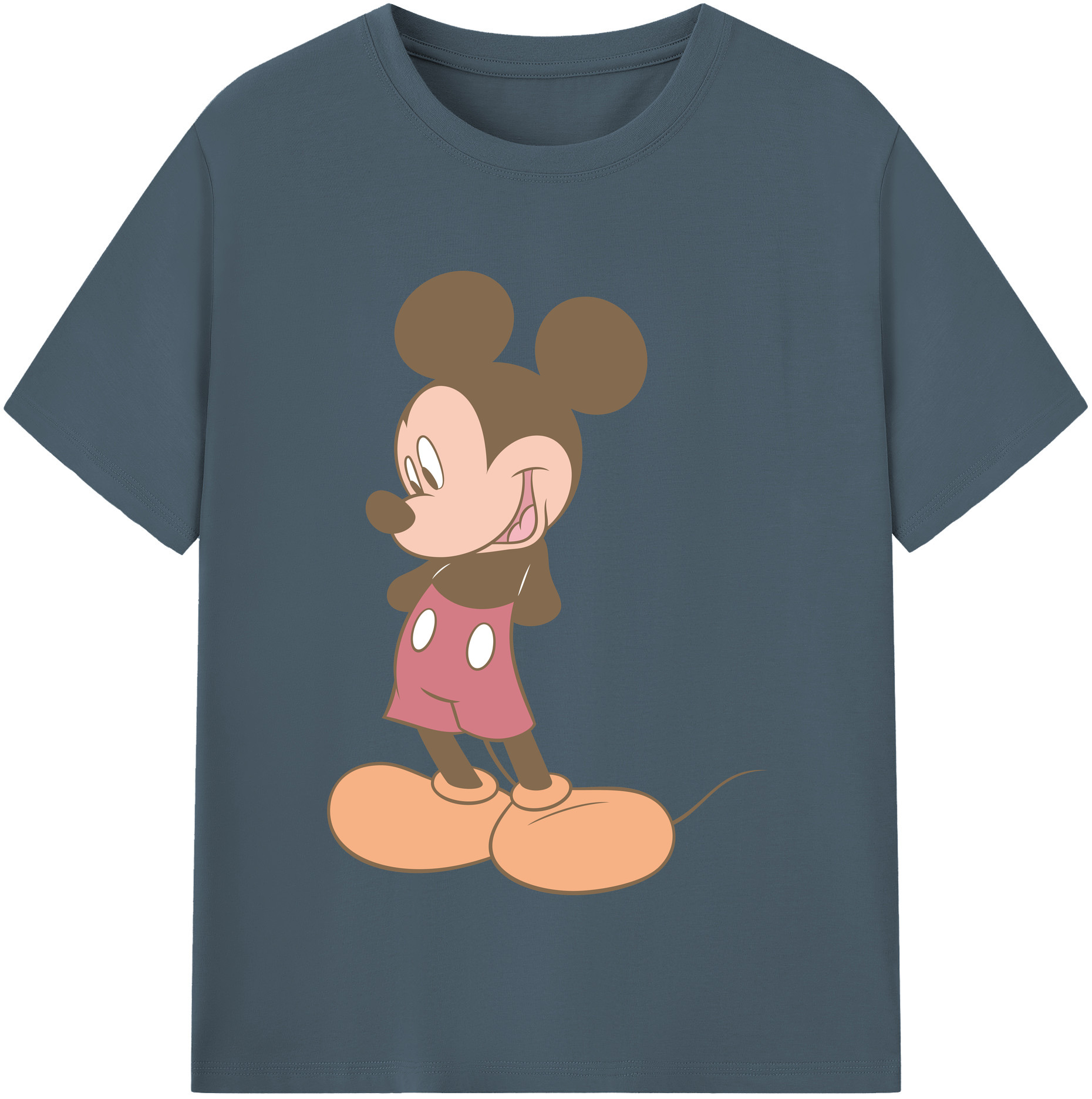 （画像用） ミッキーマウス Mickey Mouse 綿100％半袖Tシャツ（フロントプリント）